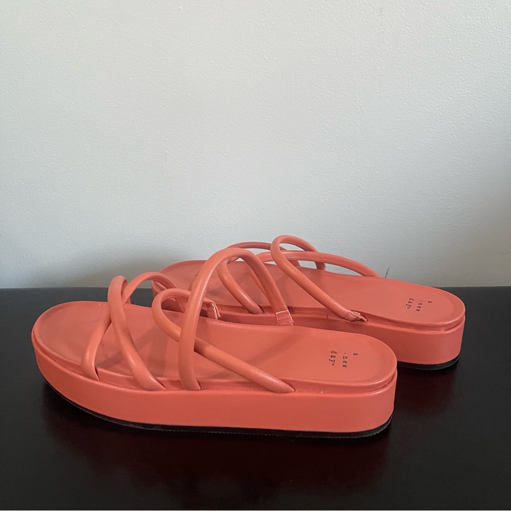 Target Orange Strappy Platform Sandals